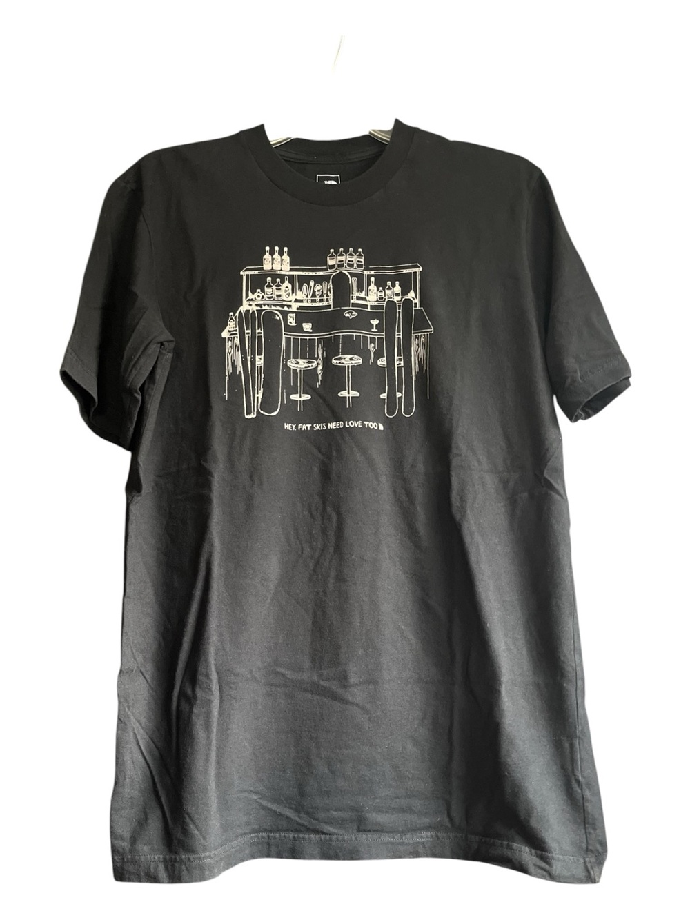 The North Face Black Graphic Tee Line Art Bar Scene Short Sleeve Shirt Size M